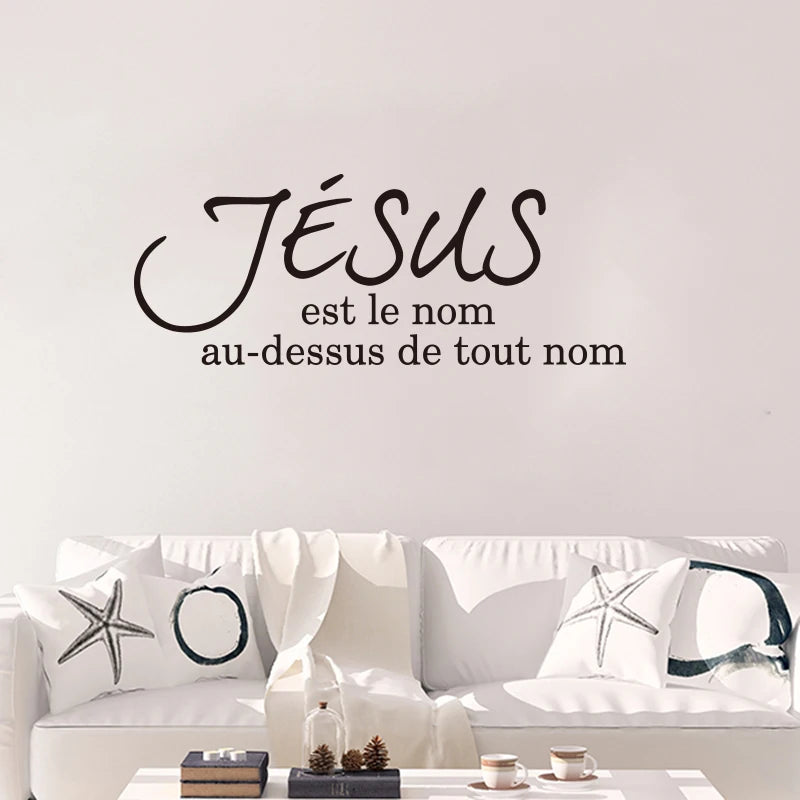 Autocollant mural Jésus est le nom au-dessus de tout nom