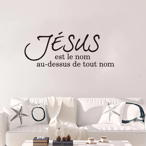 Autocollant mural Jésus est le nom au-dessus de tout nom