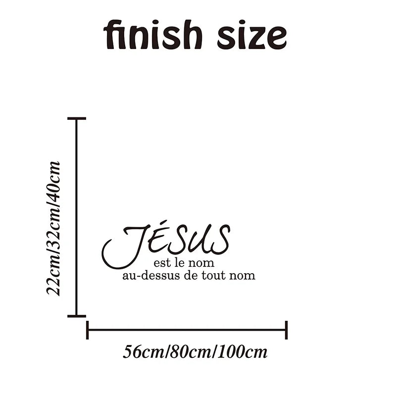 Autocollant mural Jésus est le nom au-dessus de tout nom