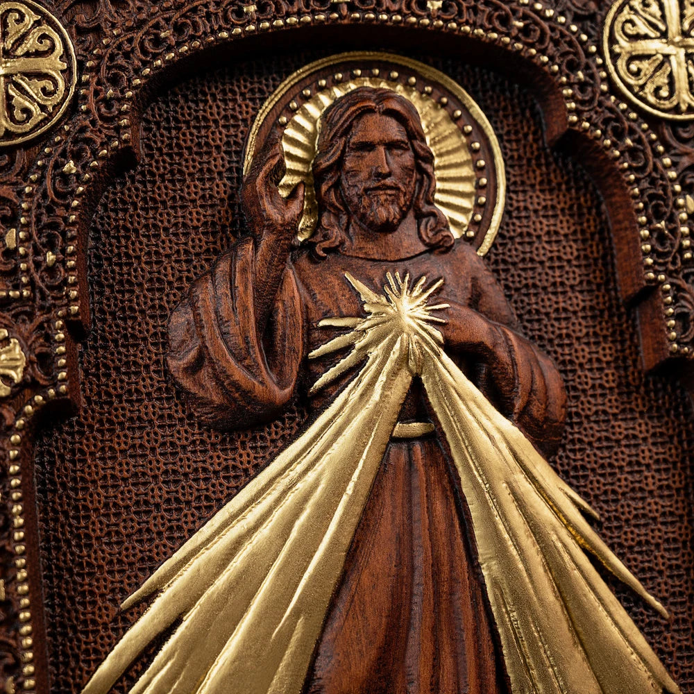 Icône du Christ Miséricordieux entièrement faite à la main