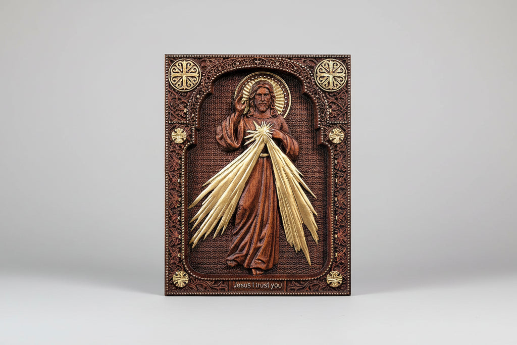 Icône du Christ Miséricordieux entièrement faite à la main