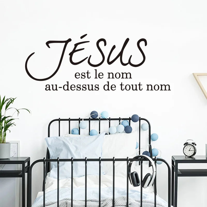 Autocollant mural Jésus est le nom au-dessus de tout nom