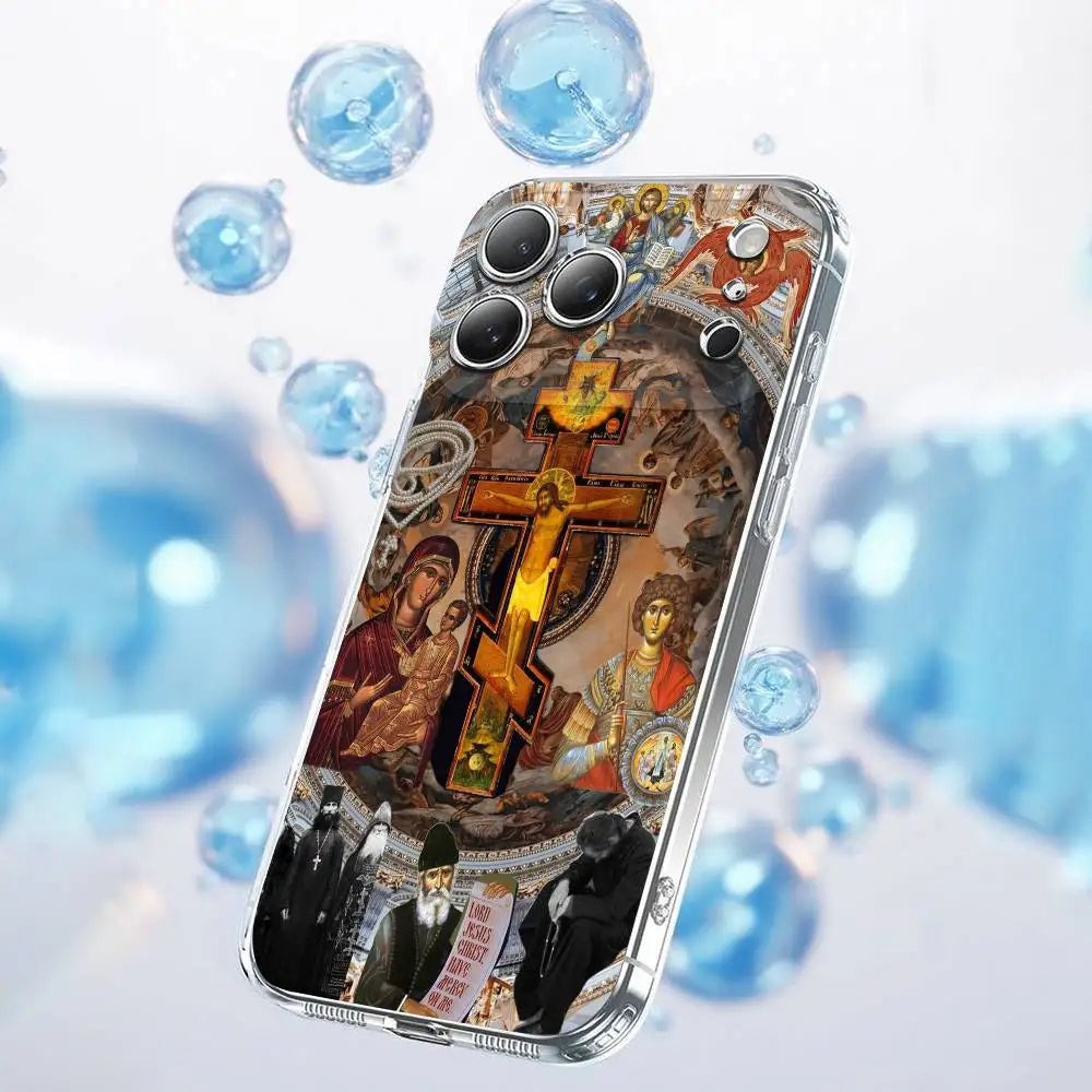 Coque de téléphone de style orthodoxe pour Iphone 17,16,15,14,13,12,11 Plus,Pro,Max,Plus,E,Air,Mini