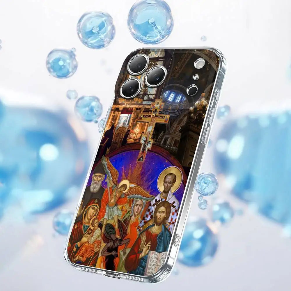 Coque de téléphone de style orthodoxe pour Iphone 17,16,15,14,13,12,11 Plus,Pro,Max,Plus,E,Air,Mini