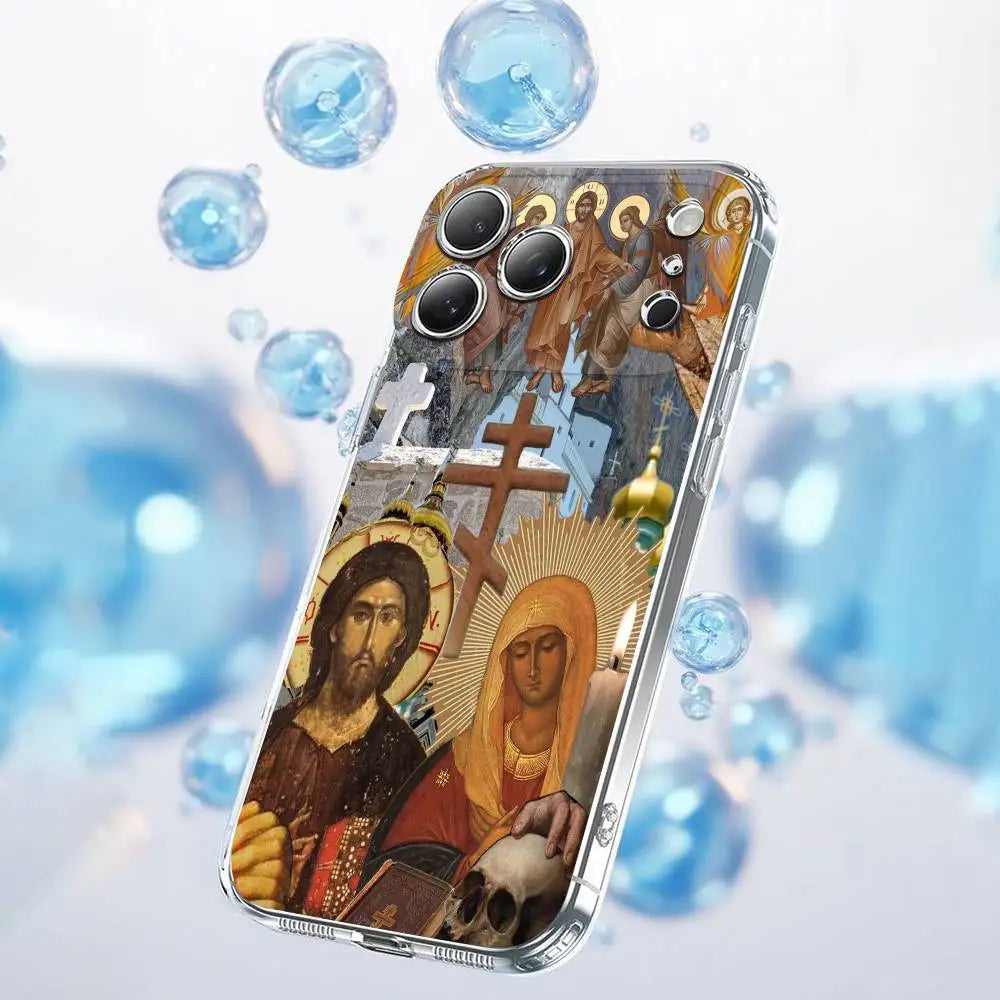 Coque de téléphone de style orthodoxe pour Iphone 17,16,15,14,13,12,11 Plus,Pro,Max,Plus,E,Air,Mini