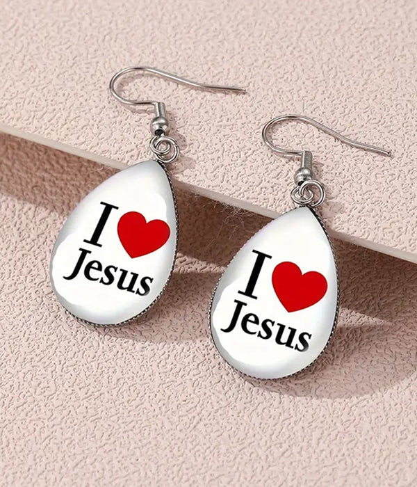 Boucles d'oreilles - I LOVE JESUS